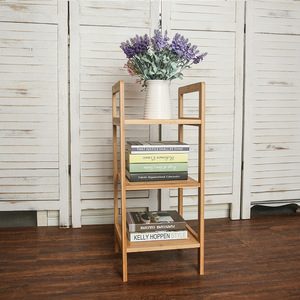 Bamboo <b>Storage</b> Rack 3 Tier Standing No Drill Living Room <b>Kitchen</b> Bedroom Shelf Durable Organization <b>Unit</b> - Product Image 4
