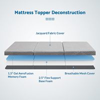 Matelas pliant en mousse à mémoire de forme à trois volets de 4 pouces avec housse respirante et lavable Matelas portable et pliable pour le sol