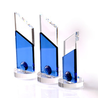 Trofeos de cristal 3D tallados personalizados como regalos conmemorativos de recompensas deportivas y logros