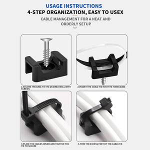 Soportes de <span class=keywords><strong>cable</strong></span> desmontables tipo silla de montar HC-01 de nailon 66 con tornillo, 100 mm - Product Image 5