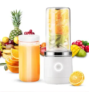 Outdoor Fresh Juicer 380ml Glass 4 Blades Free Smoothie Maker Wireless USB electric portable juice blender food mixers