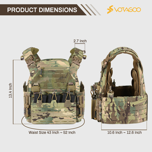 Chaleco Táctico Portaplacas de Combate de Nailon 500D con Camuflaje de Liberación Rápida Serie PTG - Product Image 6