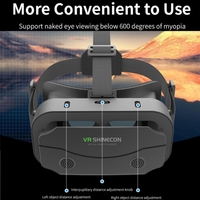Lunettes VR VRSHINECON G13 Réalité Virtuelle Haute Vente pour Téléphone Mobile Films Jeux Vidéo 3D Numériques (Noir)
