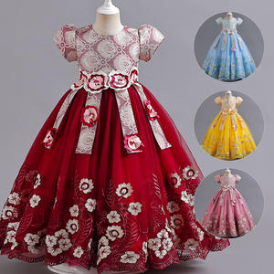 2021 bambini bambini abito da ballo abiti da festa di nozze abito da sera formale abbigliamento ragazze principessa natale fiore compleanno vestito - Product Image 1