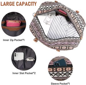 Bolso de lona para mujer, bolso de mano, características de aseo, uso en el gimnasio, aprobado por <span class=keywords><strong>vuelo</strong></span>, bolsas de lona de viaje de fin de semana - Product Image 3