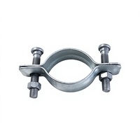 Pince de fixation en aluminium pour poteau d'éclairage public, support de montage sur mesure avec boulons et écrous hexagonaux, commande en gros