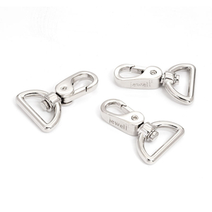 Hochwertiger silberner drehbarer Karabiner haken mit <span class=keywords><strong>D</strong></span>-Ring für Taschen gurte - Product Image 4