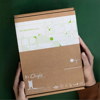 Boîte d'emballage personnalisée à fermeture éclair détachable en carton ondulé kraft recyclé avec gaufrage pour cadeaux, artisanat, bougies et portefeuilles