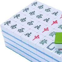 Juego de Dominó de ABS al por Mayor, de Lujo, de 4 Capas, con Diseño de Loto Blanco Tortoise, Portátil, Plegable, con Patas de Metal, Personalizado
