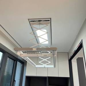 Aluminum alloy multifunctional <b>lighting</b>, air drying and sterilization, fully automatic lifting clothes rack - Product Image 3