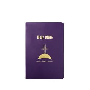 Fabricantes de vendas fornecedor carimbo quente OEM cor personalizada capa macia casa de impressão mini Bíblia em Inglês