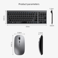 XZ989 Mini juego de teclado y ratón para juegos Teclado recargable y teclado inalámbrico