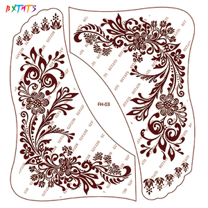 Nouveaux Motifs Tatouages Éphémères Indiens en Dentelle Étanche Pieds Henné <span class=keywords><strong>Mandala</strong></span> Fleur Marron Rouge Cou-de-Pied Fournitures de <span class=keywords><strong>Tatouage</strong></span> par Transfert d'Eau - Product Image 5