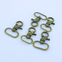 Mousqueton pivotant Qiannuo Qn4 10/38mm en alliage de zinc, couleur or rose, durable, sans nickel, pour sacs, pochettes, artisanat et fermoirs à ressort.