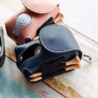 Gepersonaliseerde Lederen Golfbal Tas T-Shirt Houder Aangepaste Naam Golftas Met Riem Clip Grote Golf Geschenken Voor Mannen Vrouwen Golfers