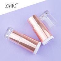 Conteneur vide pour déodorant solide 15g en aluminium ou plastique, couleur or rose, avec étiquette personnalisée et logo sur mesure