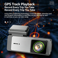 Caméra embarquée WiFi GPS 1080P, mini DVR de voiture 1,47 pouce, objectif unique, grand angle 140°, capteur G, surveillance de stationnement 24H, carte 32G