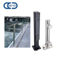 304 316 support de main courante en verre inoxydable monté réglable main courante d'escalier pince de support en verre sans cadre