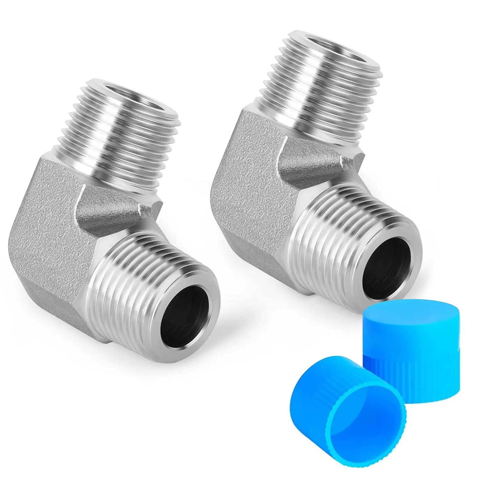 304 Stainless Steel 90 Degree Barstock Street Elbow Male Pipe to Male 304 Stainless Pipe Fitting