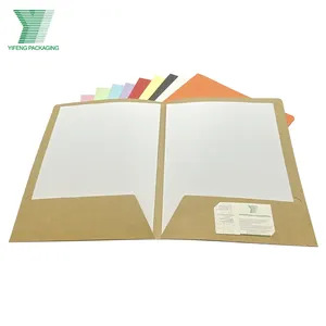 Produsen pesanan khusus kerajinan kertas kardus pembuatan saku kustom tahan air 300GSM kertas dilapisi kardus satu saku dokumen