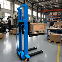 Chariot élévateur électrique monté sur camion de 800 kg, auto-chargeur, transpalette hydraulique portable pour livraison en camionnette et entrepôt