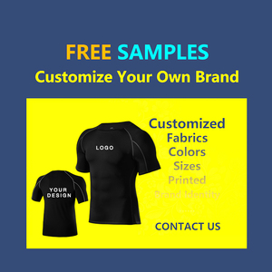 Uomo Base Layer Sport Compression <span class=keywords><strong>Skinny</strong></span> T shirt Running ciclismo stretto manica corta Bottoming Top Gym Outdoor Fitness Training - Product Image 2