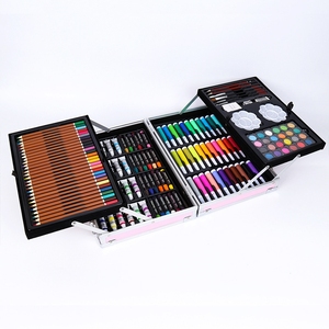 145 pièces de kits d'art professionnels de luxe, crayons, stylos à aquarelle <span class=keywords><strong>et</strong></span> outils de <span class=keywords><strong>peinture</strong></span>, boîtes en aluminium, ensemble cadeau parfait pour les enfants - Product Image 3