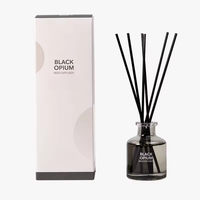 Diffuseur de parfum d'ambiance de luxe pour la maison, flacon en verre gris 50ml 100ml 150ml 200ml, diffuseur d'huile en verre vert, boîte avec bouchon à vis hermétique