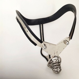 Ceinture <span class=keywords><strong>de</strong></span> chasteté et pantalon en acier inoxydable avec cage à pénis en forme <span class=keywords><strong>de</strong></span> T et plug anal - Product Image 6