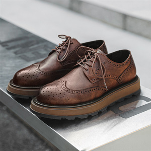Chaussures habillées classiques pour hommes en cuir PU à lacets, idéales pour les affaires, les fêtes et les mariages - Product Image 3