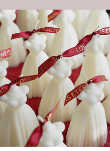 Saint Valentin Confession Décoration Mariage Fait Main <span class=keywords><strong>Cire</strong></span> <span class=keywords><strong>De</strong></span> <span class=keywords><strong>Soja</strong></span> Robe 3D Bougies Parfumées - Product Image 4