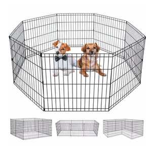 Gran oferta, corralito para perros <span class=keywords><strong>DIY</strong></span>, valla de red de hierro para gatos y animales pequeños, recinto seguro para mascotas con cierre de botón para juegos en interiores - Product Image 5
