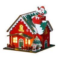 Adornos Colgantes de Madera para la Punta del Árbol de Navidad con Luces, Letrero Minimalista Hecho a Mano para Ventana/Puerta, Funciona con Pilas, LED Cálido