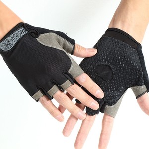 Hd Iztot Gants fonctionnels d'extérieur demi-doigts en maille respirante unisexe pour le cyclisme, l'alpinisme, la remise en forme, noir - Product Image 1
