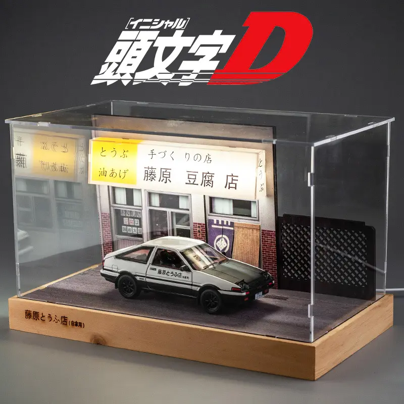 Toptan 1:28 alaşım Diecast Model oyuncak arabalar geri çekin başlangıç D AE86 araba modeli sahne ekran ses ışığı araçlar olarak hediye