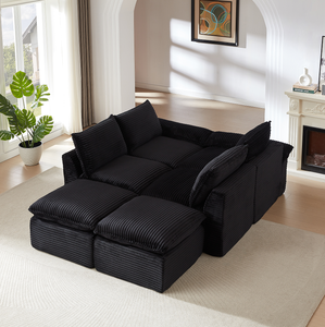 โซฟาผ้าลูกฟูกสไตล์โมเดิร์น สามารถประกอบเข้าด้วยกันได้อย่างอิสระ ให้ประสบการณ์การนั่งที่สะดวกสบาย - Product Image 2