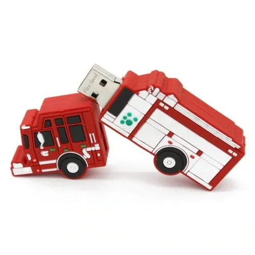 2022 nuovo camion dei pompieri U DisK OEM USB 2.0 Flash memory stick Pendrive 64GB