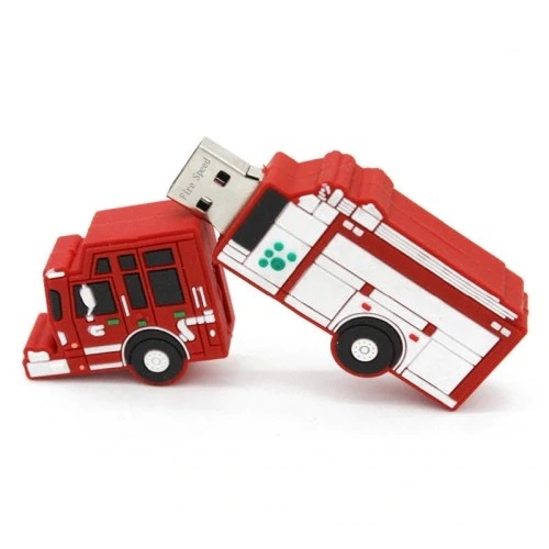 2022 NEW Fire Truck U DisK OEM USB 2.0 Flash Memory Stick Pendrive 64GB