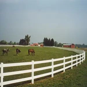 2022 PVC cavallo recinzione stella stabile strada bianca e 3 binari cavallo paddock fattoria recinto bianco post ranch