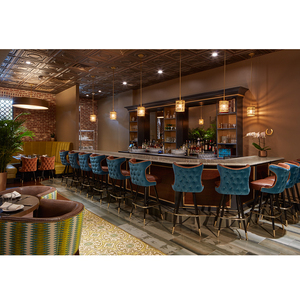 Personalizado de cuero o tela tachonado u forma medio redonda curva <span class=keywords><strong>restaurante</strong></span> booth sofá - Product Image 4