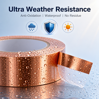 Ruban adhésif en cuivre ultra-résistant aux intempéries, anti-oxydation, imperméable, sans résidus, adhésif acrylique haute viscosité, ruban de protection