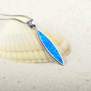 Tiktok वायरल ब्लू ओपल एंजेल आई नेकलेस हेवीयन महासागर ने महिलाओं के गहने - Product Image 5