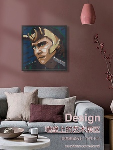 Pixel Art khối xây dựng 48x48 chấm Gạch 1x1 tường Chân Dung DIY trang trí nội thất tương thích với logo Đồ chơi mô hình phong cách Đồ chơi Quà Tặng - Product Image 5