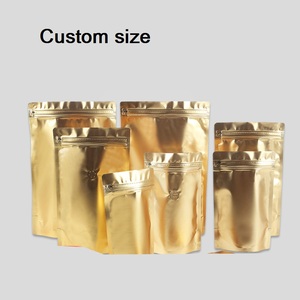 Pochette à café personnalisable, pochette de doding dorée avec fermeture éclair, sachet debout - Product Image 6