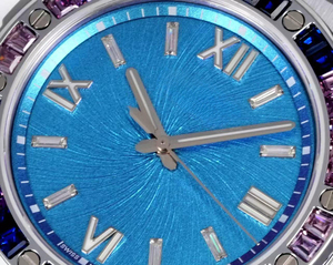 Montre mécanique automatique de sport pour homme de luxe de haute qualité avec lunette sertie de diamants, cristal saphir, acier inoxydable - Product Image 3