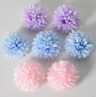 Boule de fleurs artificielles en chrysanthème, chrysanthème tête de ping-pong pour la maison et les mariages, fausses fleurs en soie
