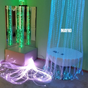 Otizm terapi araçları fiber optik duyusal işık kiti duyusal oda tasarımı LED su kabarcık borusu çocuklar ve engelli için - Product Image 1