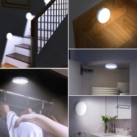 Lampe murale rechargeable par USB CCT 2X6 LED sans fil avec détecteur de mouvement PIR, veilleuse pour chambre à coucher, escaliers, armoire, éclairage
