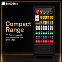BANDENG 6610SS 10T Unité de vente combinée boissons et snacks avec capacité de 60 produits et stockage réfrigéré de 4°C à 25°C