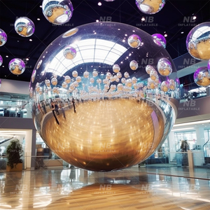New Blessing PVC Custom Silver Balloon Inflatable <b>Mirror</b> <b>Ball</b> With 3-Year Warranty for Outdoor Xmas Decoration Customized - Product Image 2